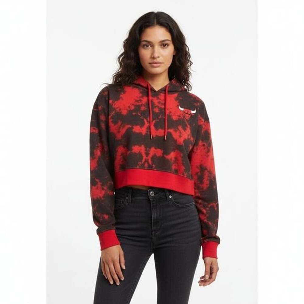 Bulls Crop Top Hoodie